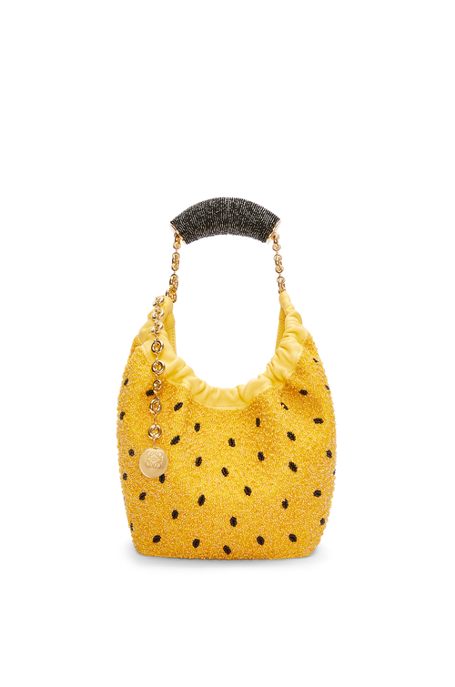 LOEWE Mini Squeeze Tasche aus gespanntem Leder Gelb plp_rd